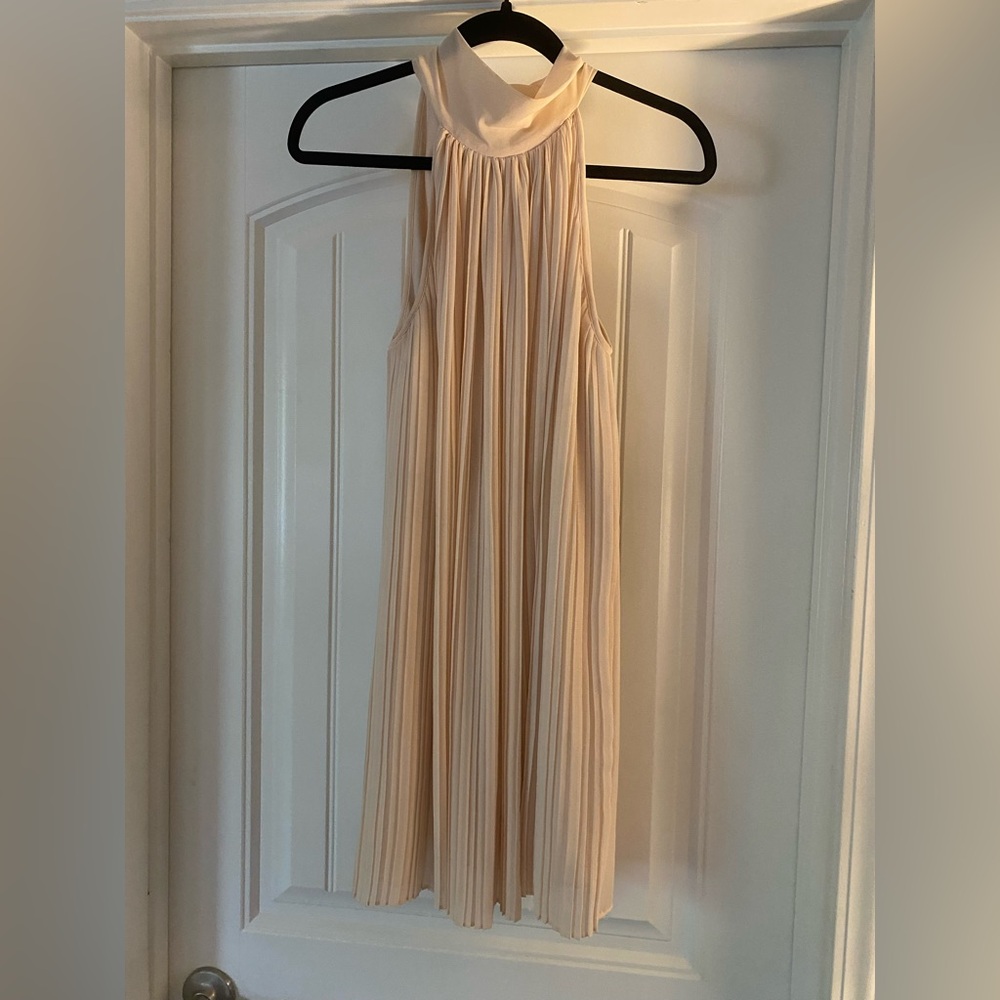 Blush high neck dress
